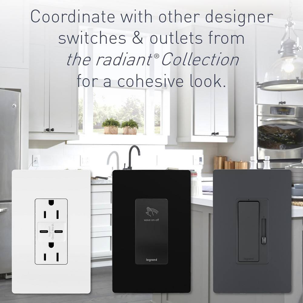 Legrand Radiant 3-Gang Decorator Rocker Screwless Wall Plate