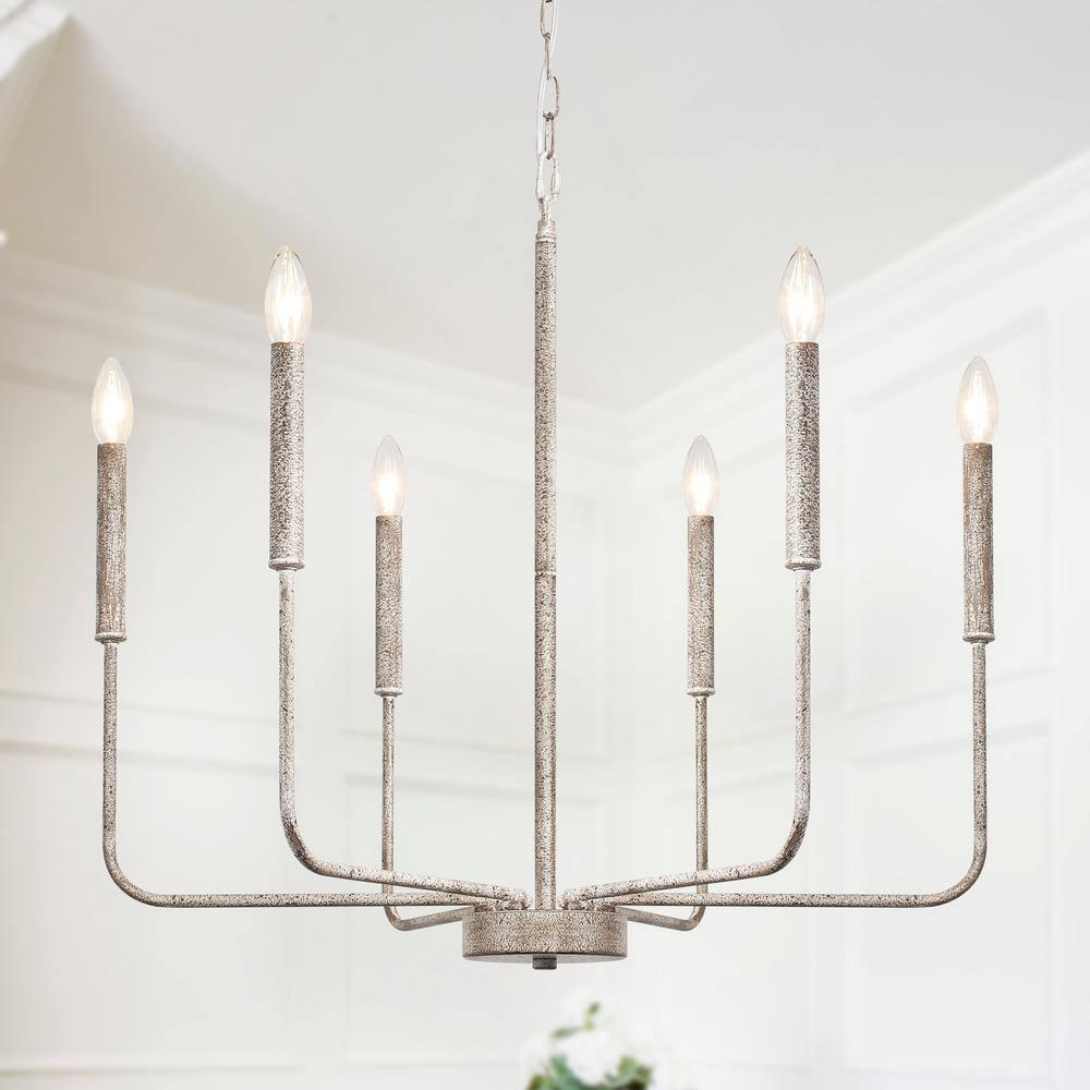 Marshana 6-Light Classic / Traditional Chandelier Modern Farmhouse Candle Style Chandelier