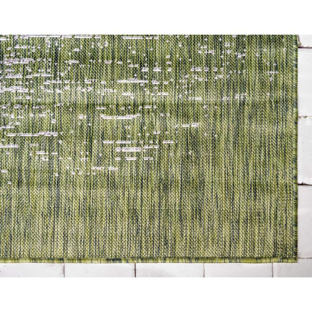 Unique Loom 9' 0 x 12' 2 Rectangle Indoor/Outdoor Modern Green Area Rug