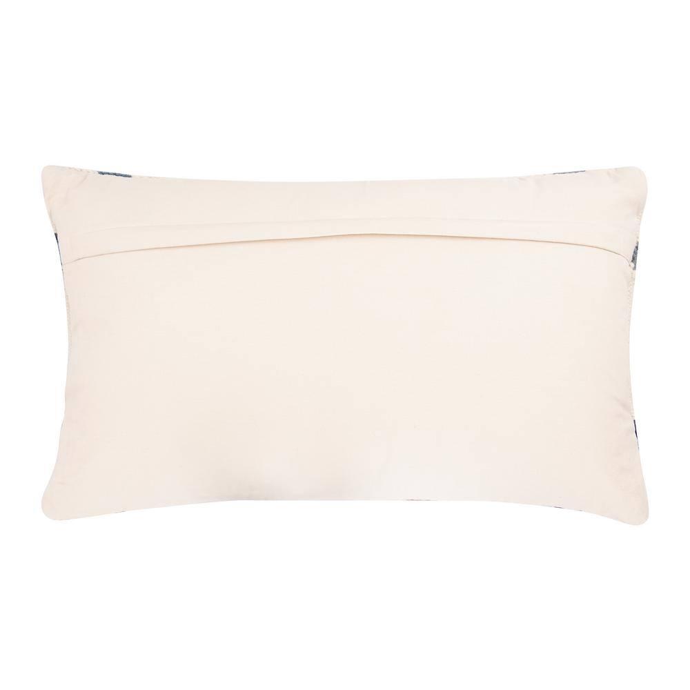Creative Co-Op Woven Wool Blend Pattern Lumbar Pillow, Multicolor