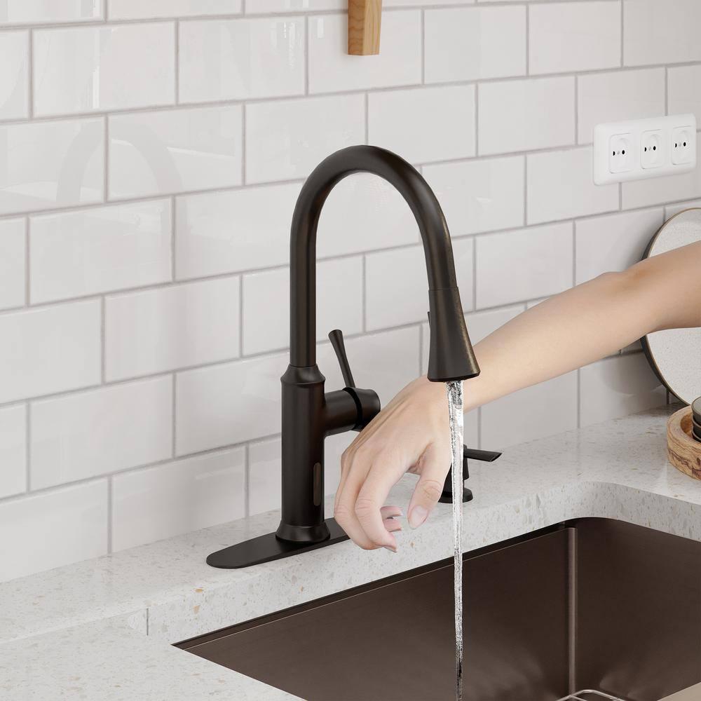 Willow Smart Faucet Touchless Pull Down Sprayer Kitchen Faucet with Voice and Motion Control