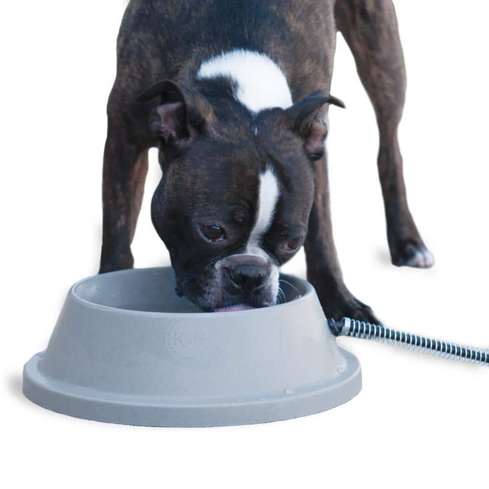 K&H Pet Products Thermal-Bowl 32oz. Slate Gray 12W