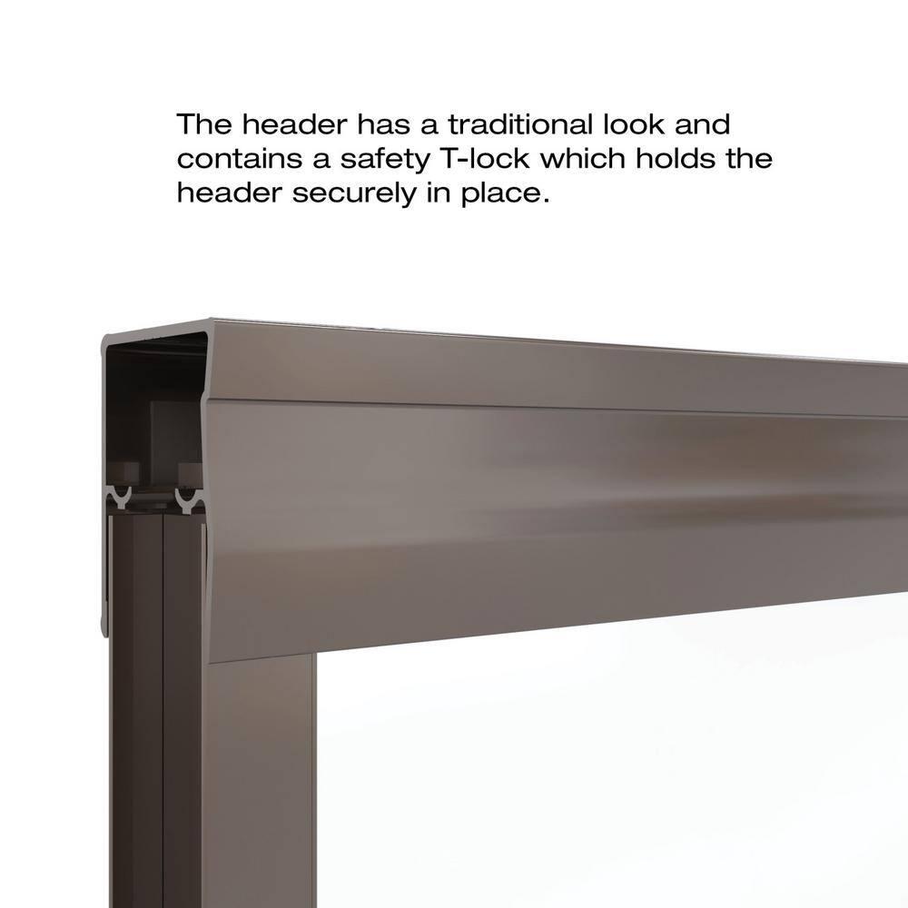 Classic 56" W x 57" H Bypass Frameless Tub Door