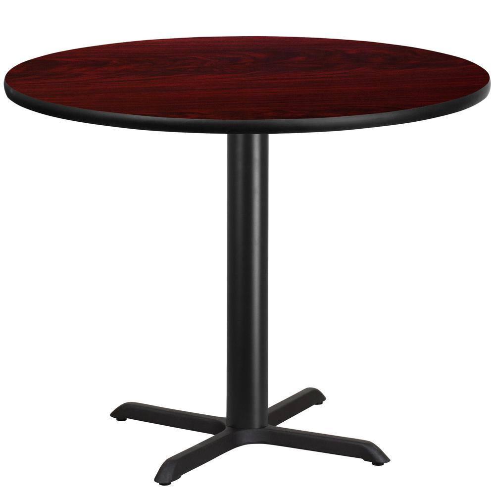 Flash Furniture Carrus Round Laminate Table Top with Height Table Base