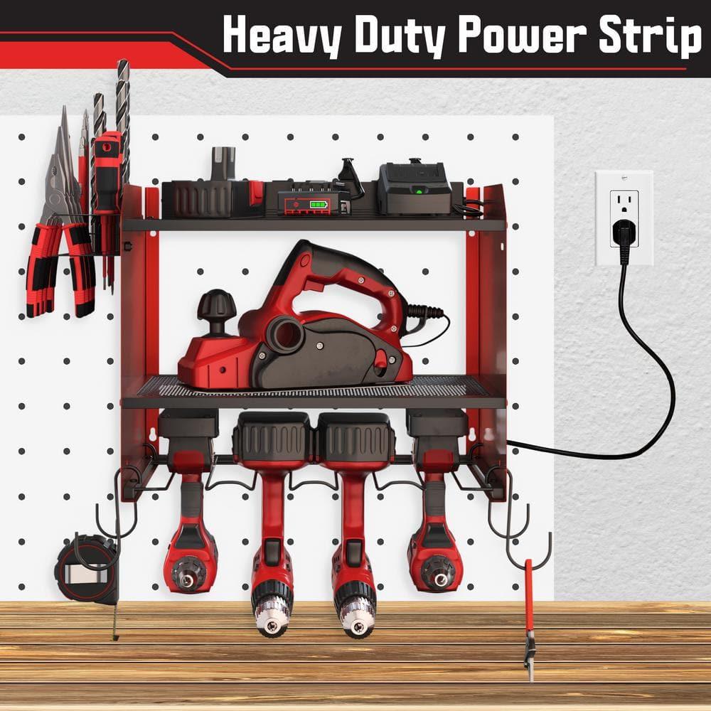 Stalwart Power Tool Organizer Wall Mount With Charging Station | Wayfair