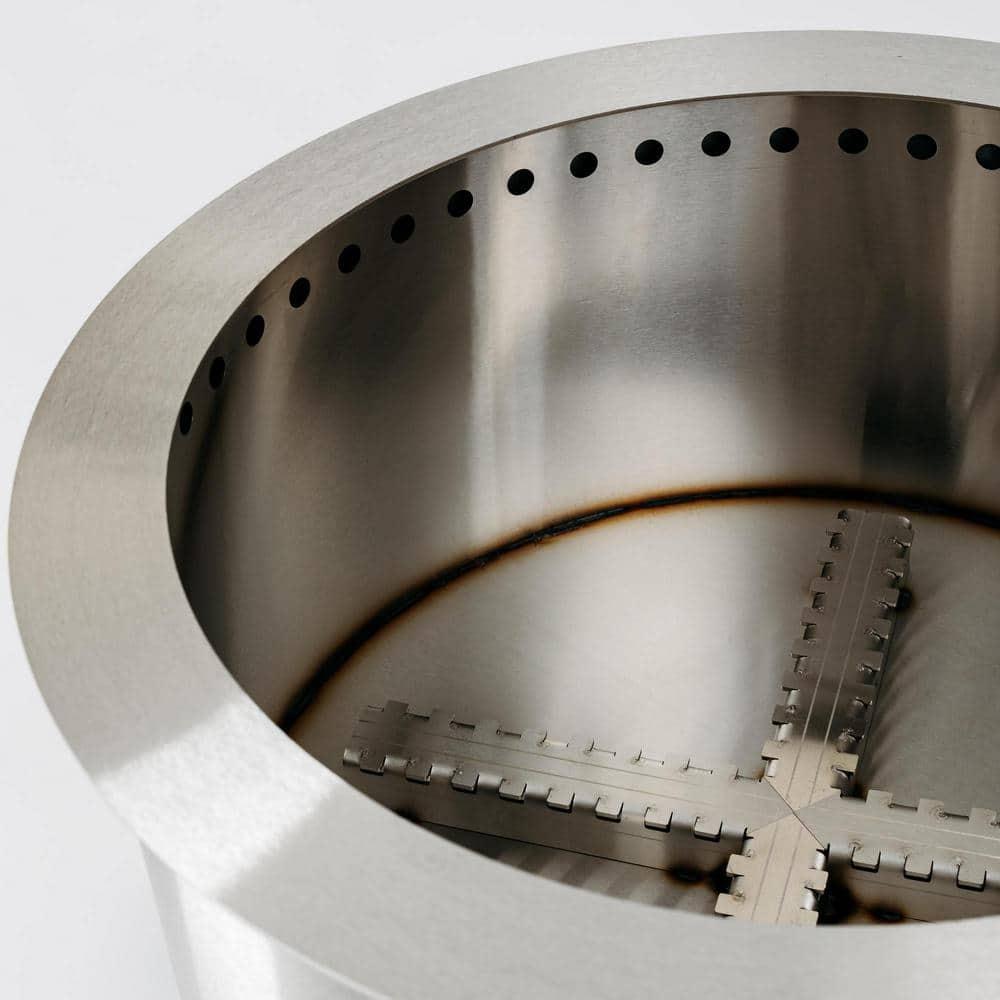 Breeo X Series 24 Stainless Smokeless Fire Pit 24 in. W Stainless Steel Outdoor Round Wood Fire Pit
