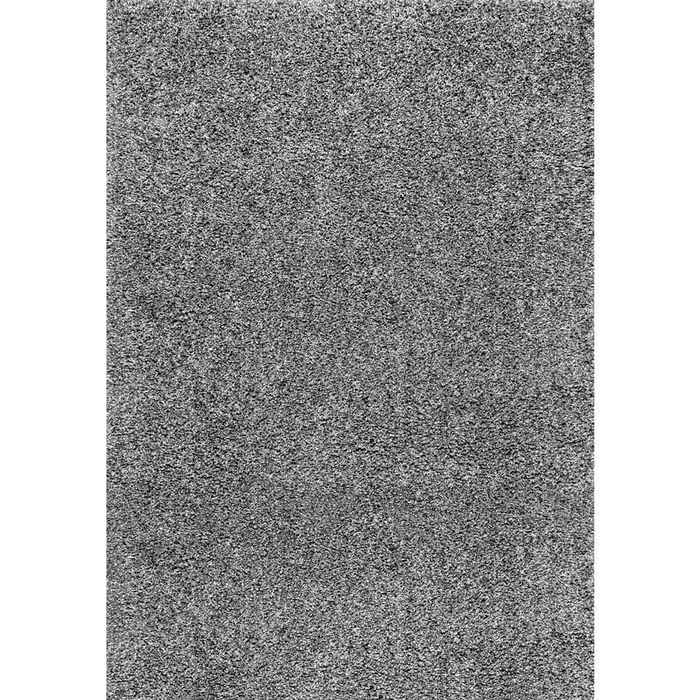 Marleen Plush Shag Gray 10 ft. x 14 ft. Contemporary Living Room/Bedroom/Dining Room Area Rug
