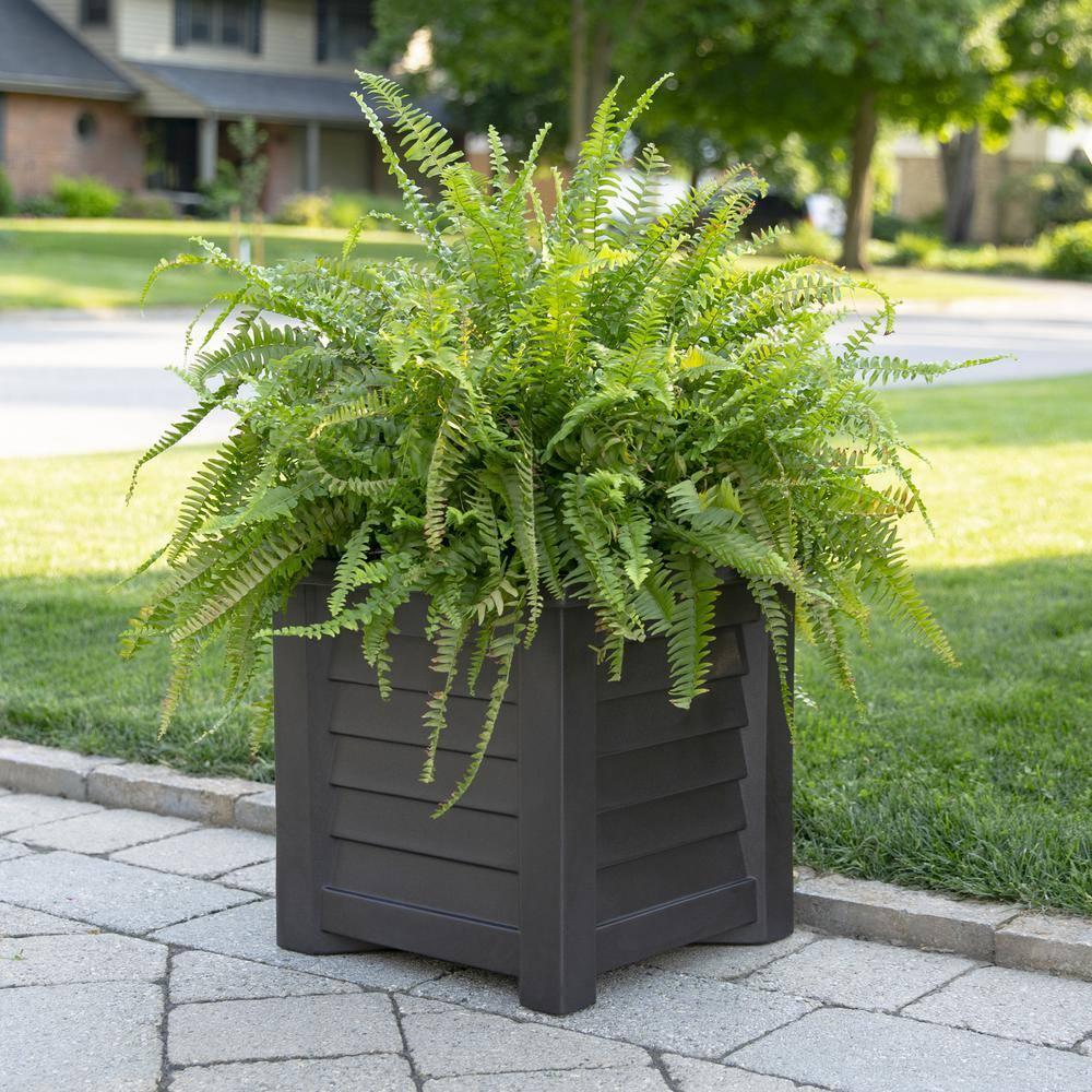 Mayne Inc. Lakeland Square Resin Planter with Water Reservoir