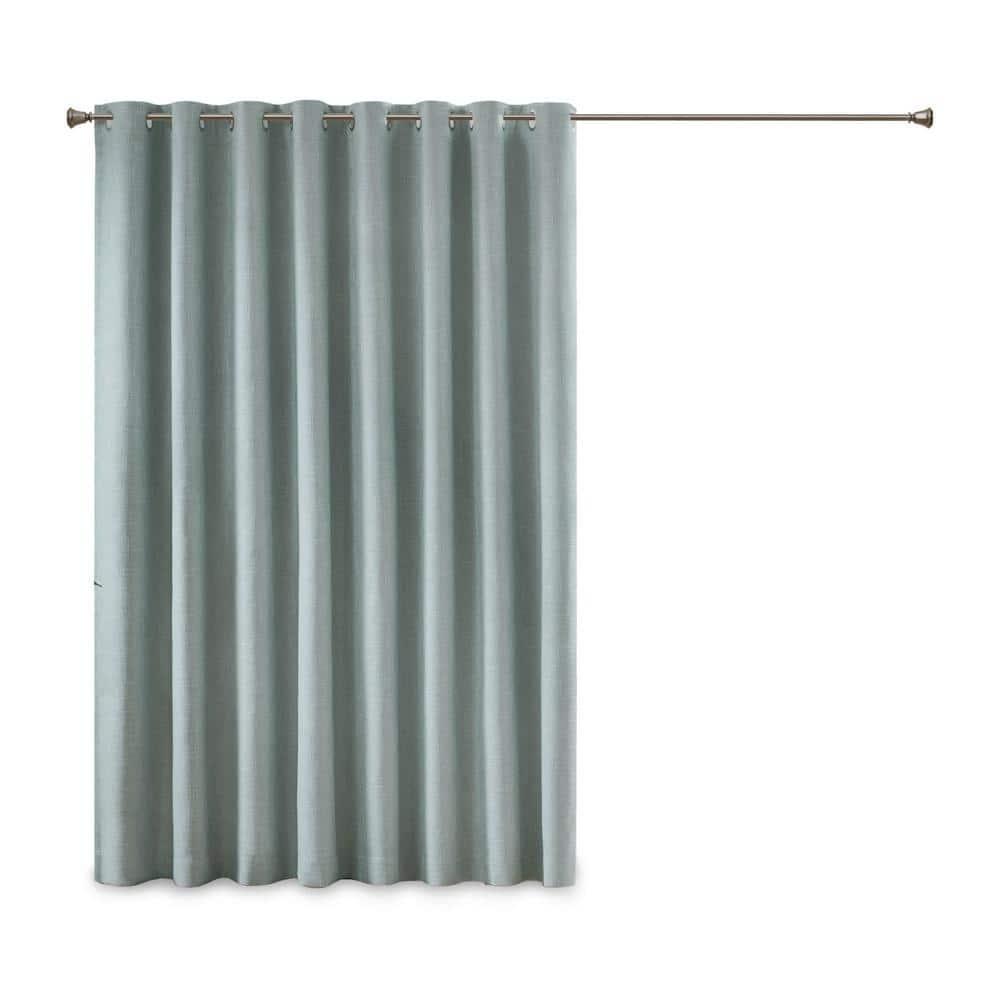 Madison Park Maya Printed Heathered Blackout Grommet Top Single Curtain Panel