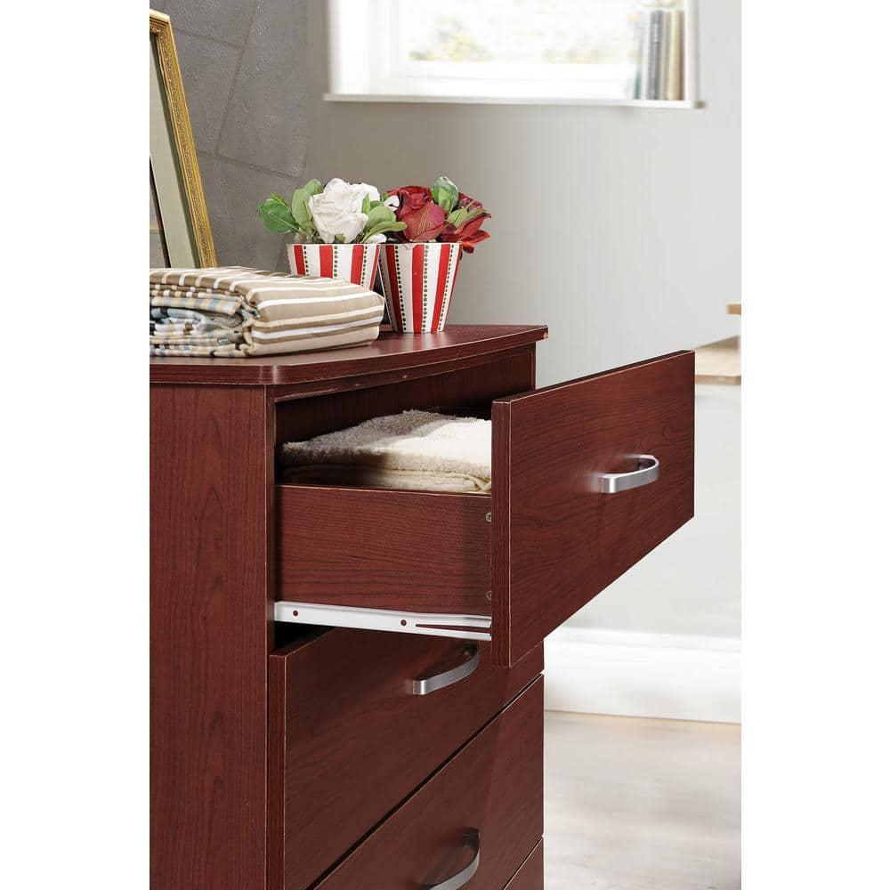 Hodedah 5-Drawer Dresser, Mahogany