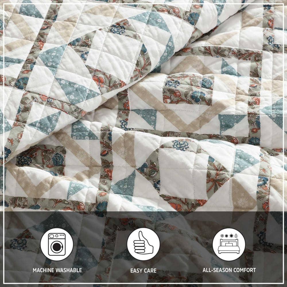 Wrangler Wrangler Annie Blue Cotton Reversible Quilt Set