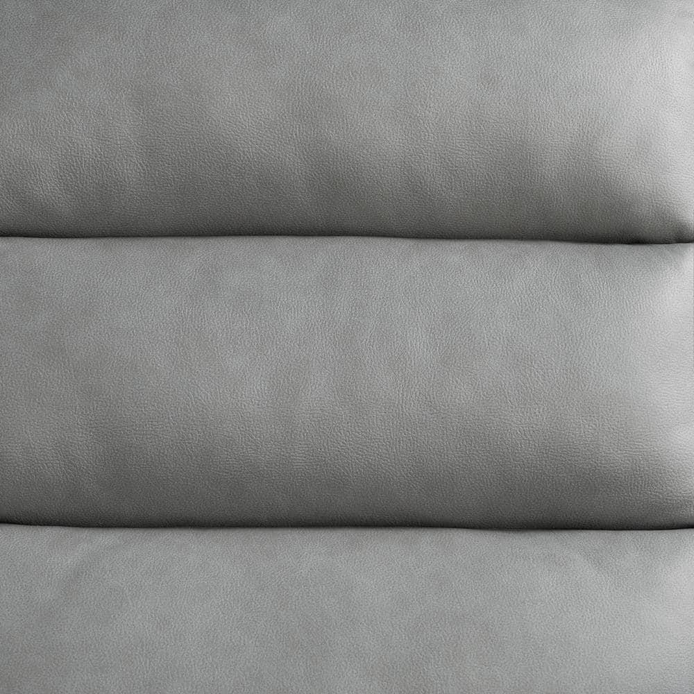 Relax-A-Lounger Alpine Power Recliner Sofa Gray Vegan Leather