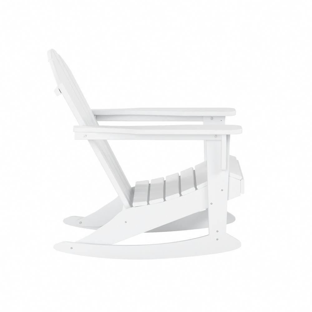 Polytrends  Laguna Hdpe All Weather Outdoor Patio Rocking Chair (Set of 2) White