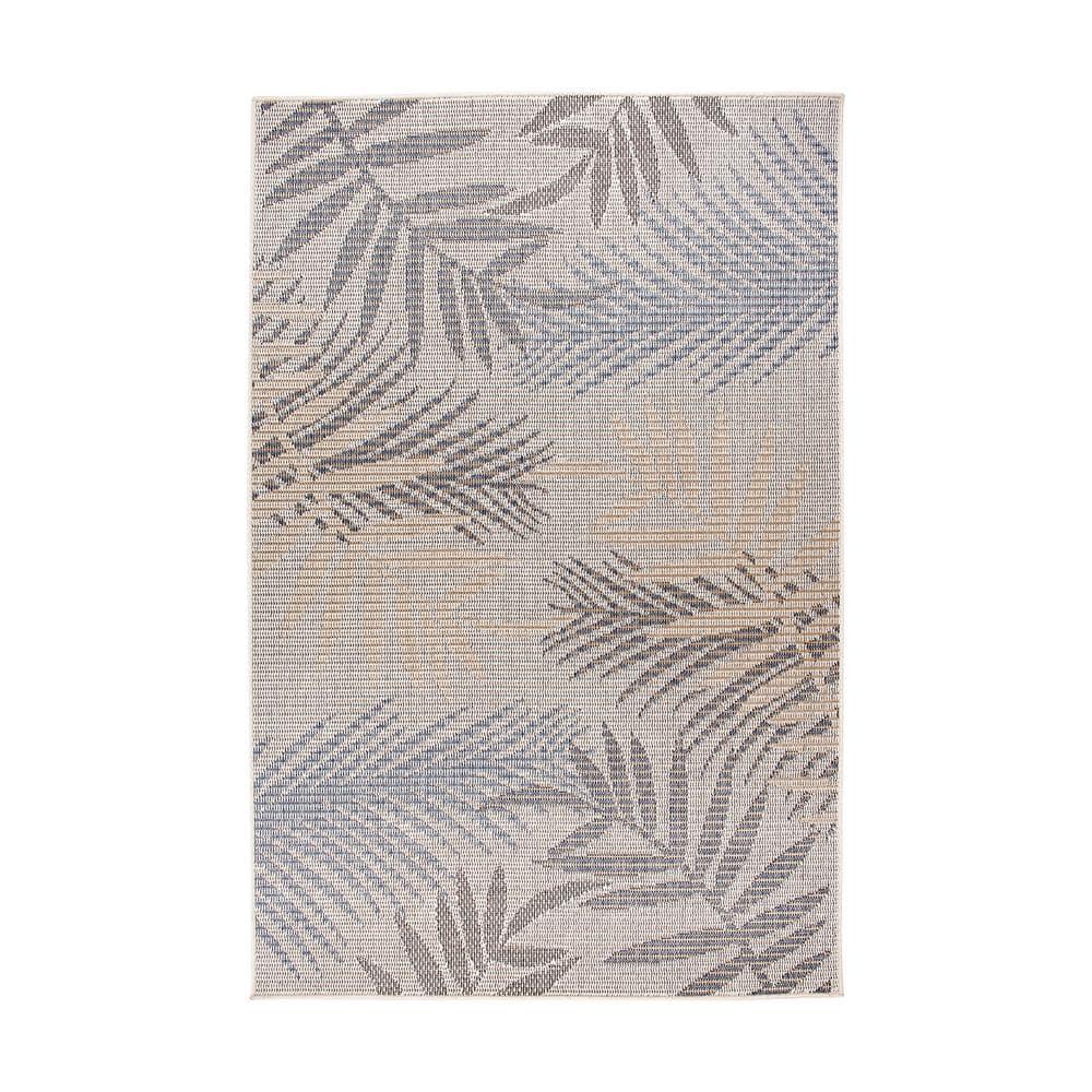 World Rug Gallery Bahama Palm Frond Indoor/Outdoor Area Rug - Cream 7'10" x 10'