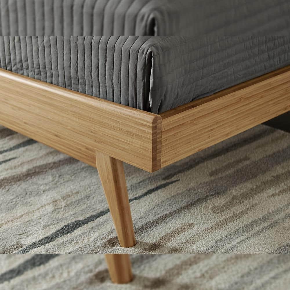 Azara Caramelized Bamboo Queen Bed with Tiger Bamboo Headboard