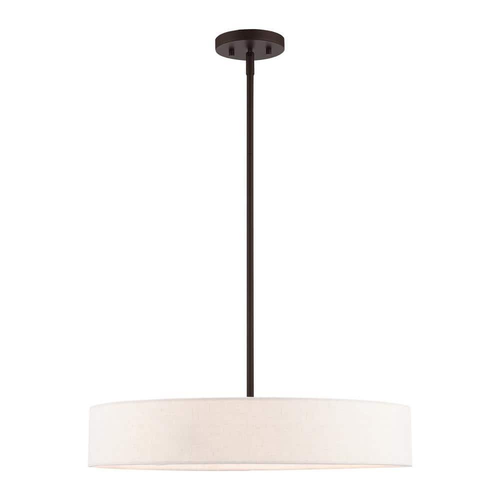 Venlo 4 Light Bronze with Antique Brass Accents Pendant