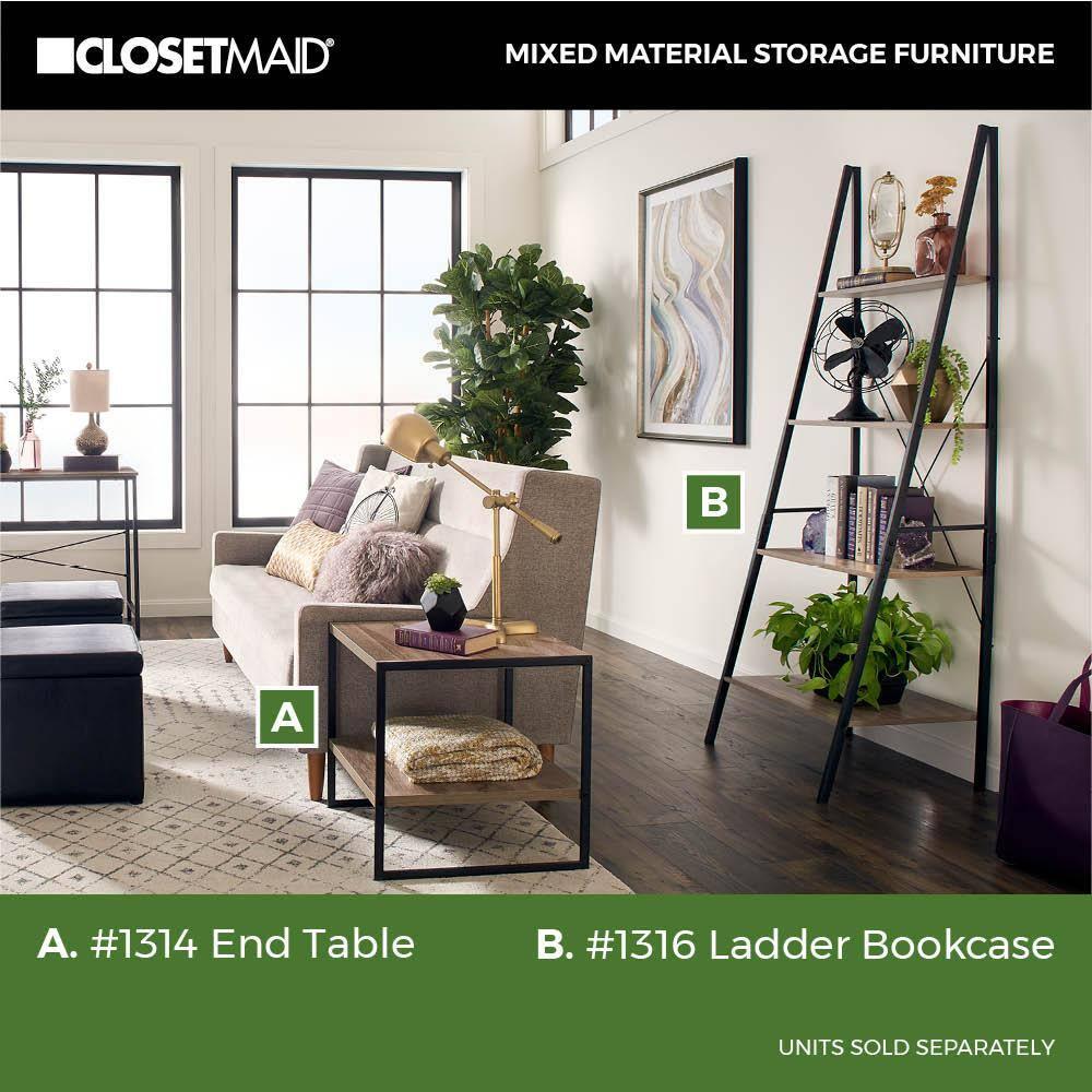 ClosetMaid Industrial 4-Tier Ladder Bookcase
