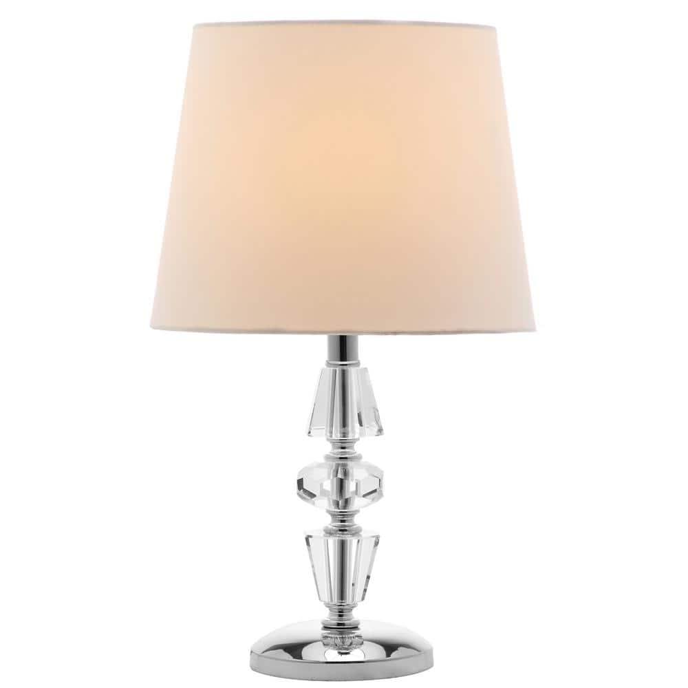 Crescendo Tiered Crystal Lamp - Clear/White - Safavieh