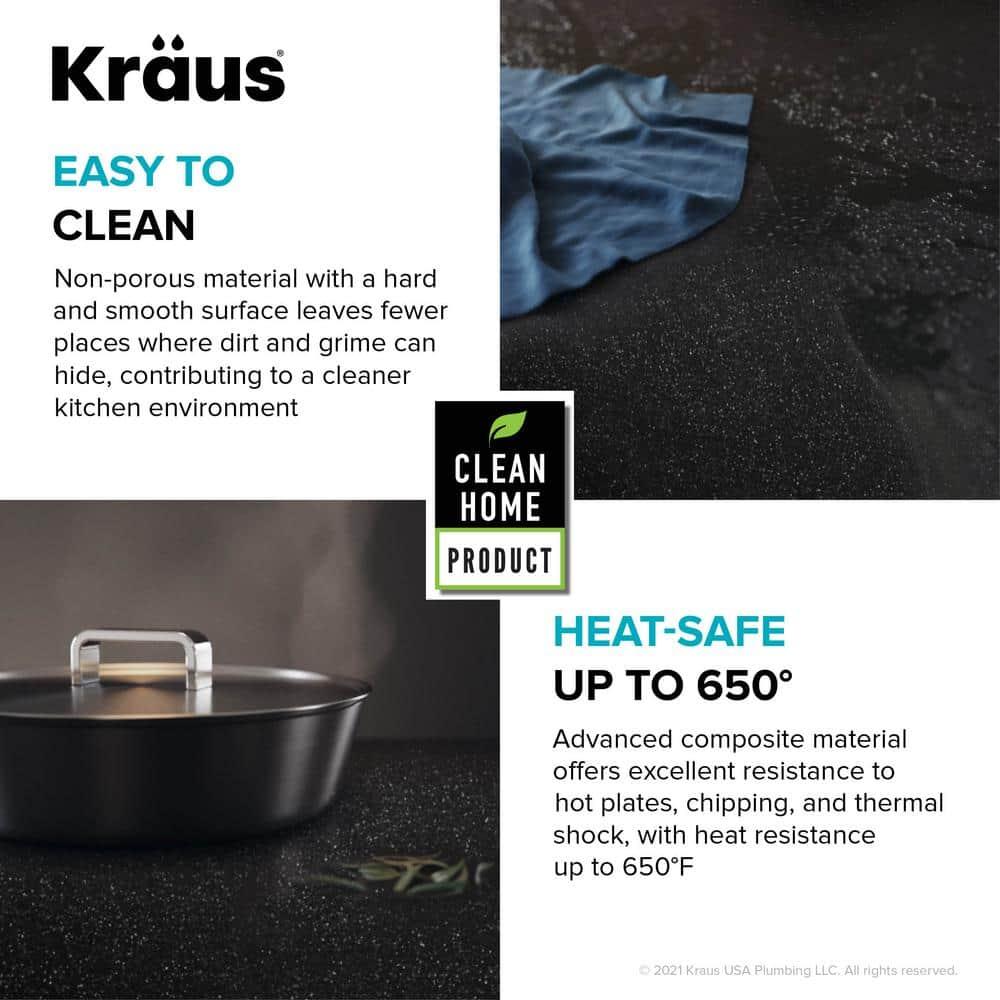 Kraus Bellucci 32 in. Undermount Quartz Composite Single Bowl Kitchen Sink with Accessories