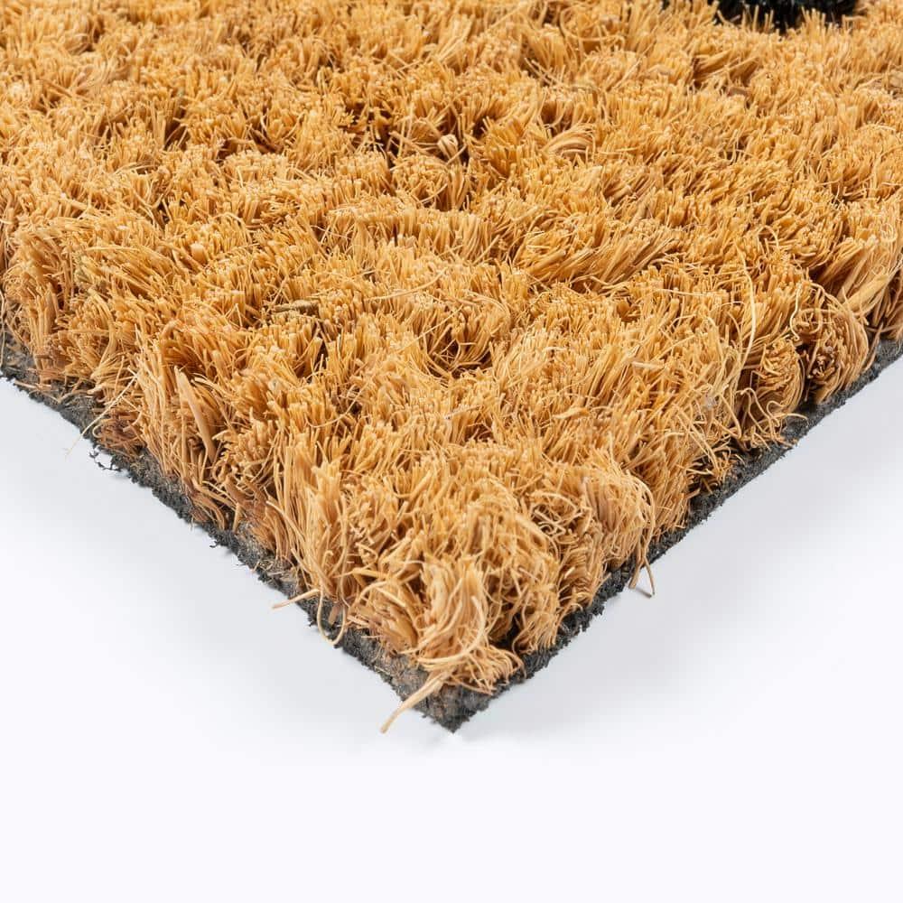 Disney Nightmare Before Christmas Jack Sally Welcome Black White Natural Graphic Non-Slip Indoor/ Outdoor Coir Door Mat 2-Pack, 20x34 (Set of 2)