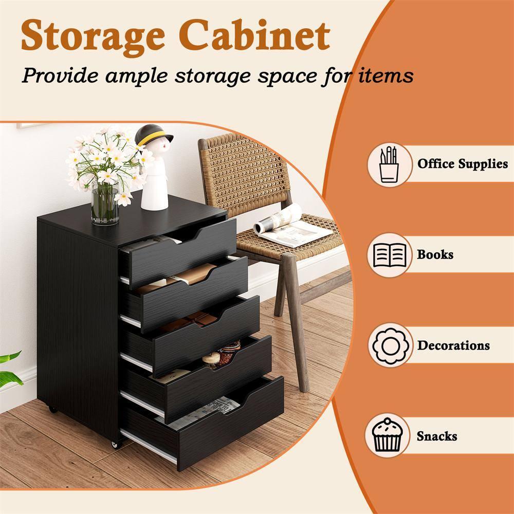 Rebrilliant Jarratt 5 Drawer Storage Drawer
