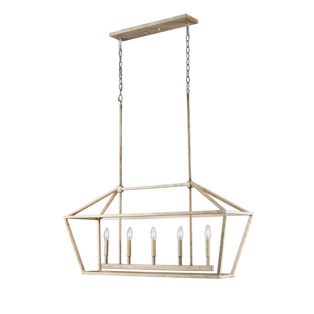 Millennium Lighting 3245 Ritner 5 Light 40" Wide Taper Candle Chandelier - White