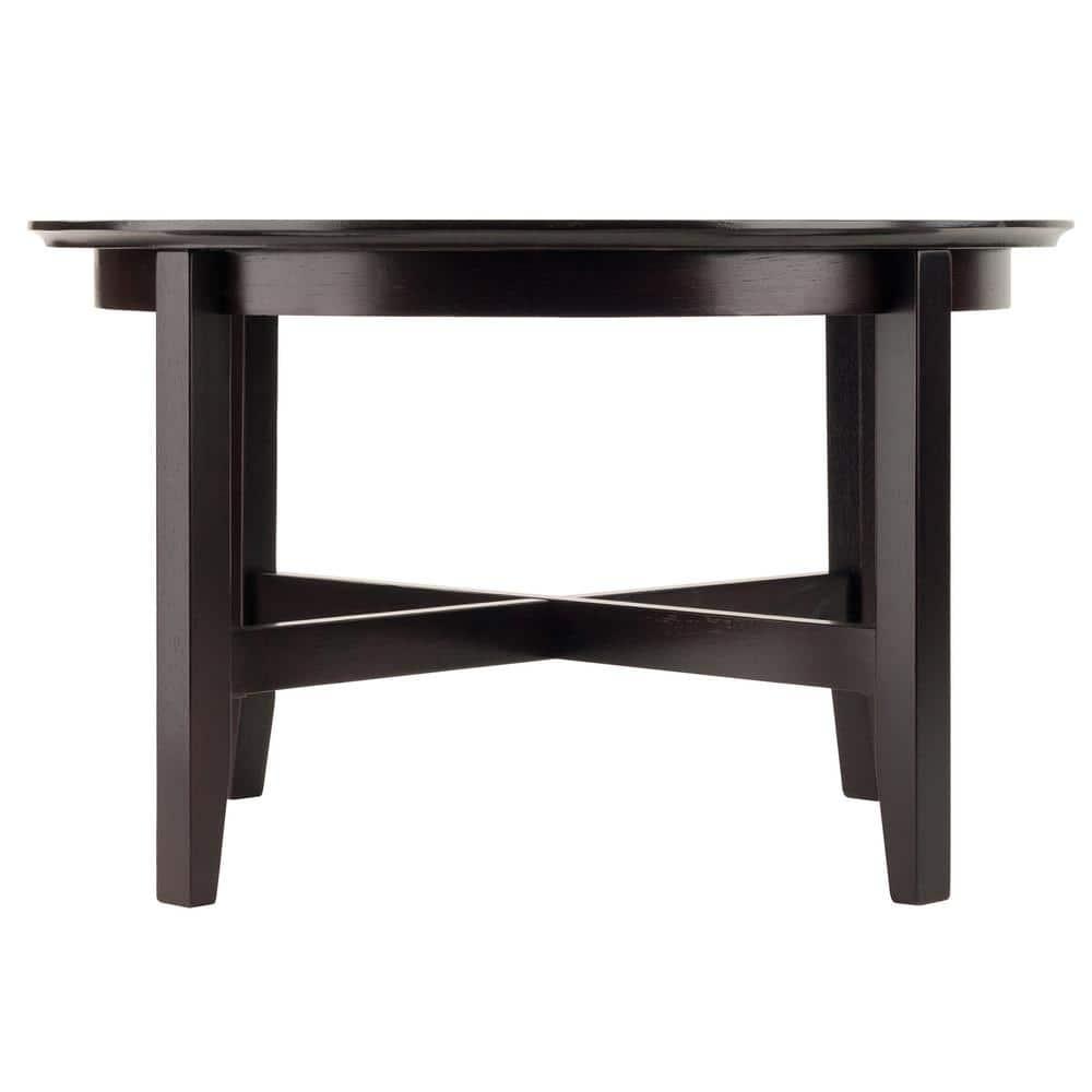 Winsome Toby Coffee Table Espresso: Mid-Century Modern Design, Wood Legs, Spot Clean, Assembly Tools Provided
