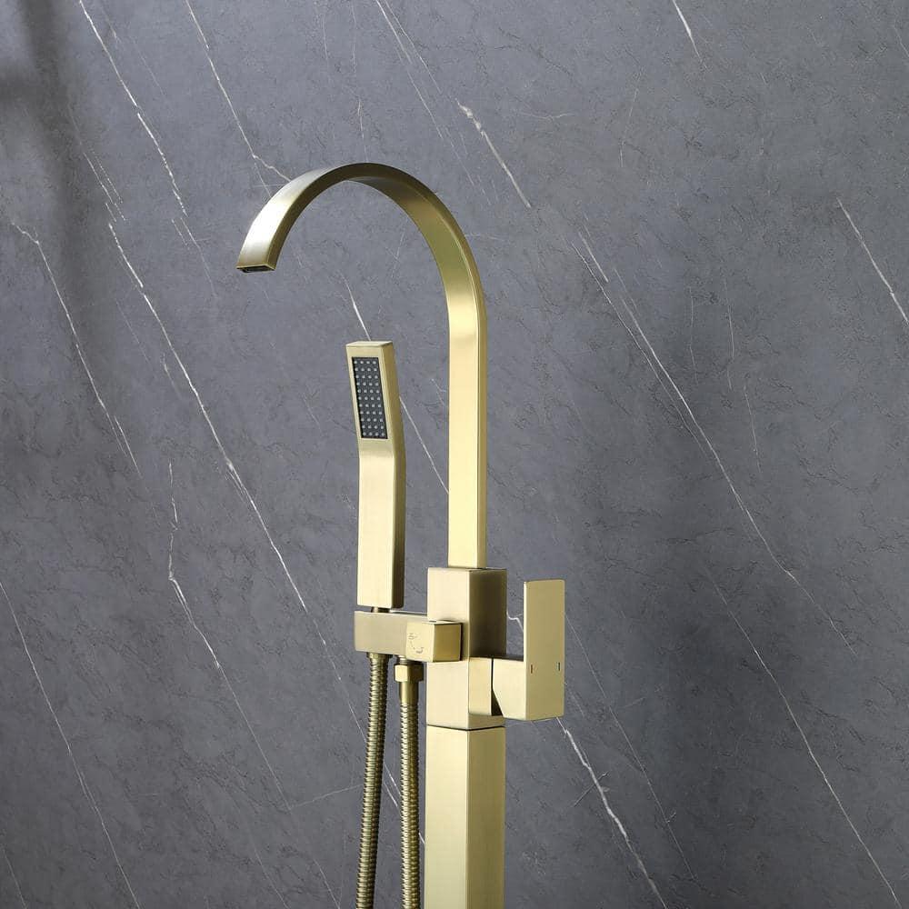 Floor Tub Spout with Diverter