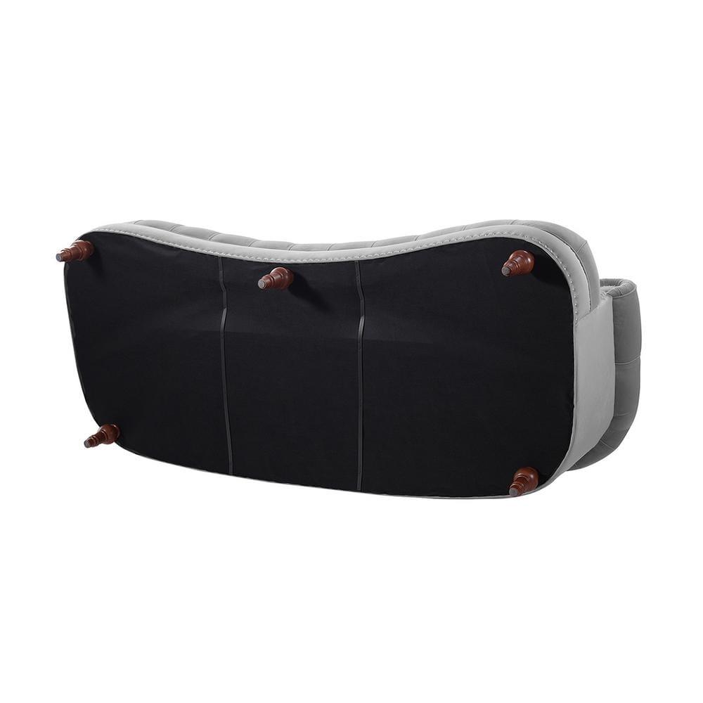 La Rosa 84" Chesterfield Tufted Sofa Opal Grey