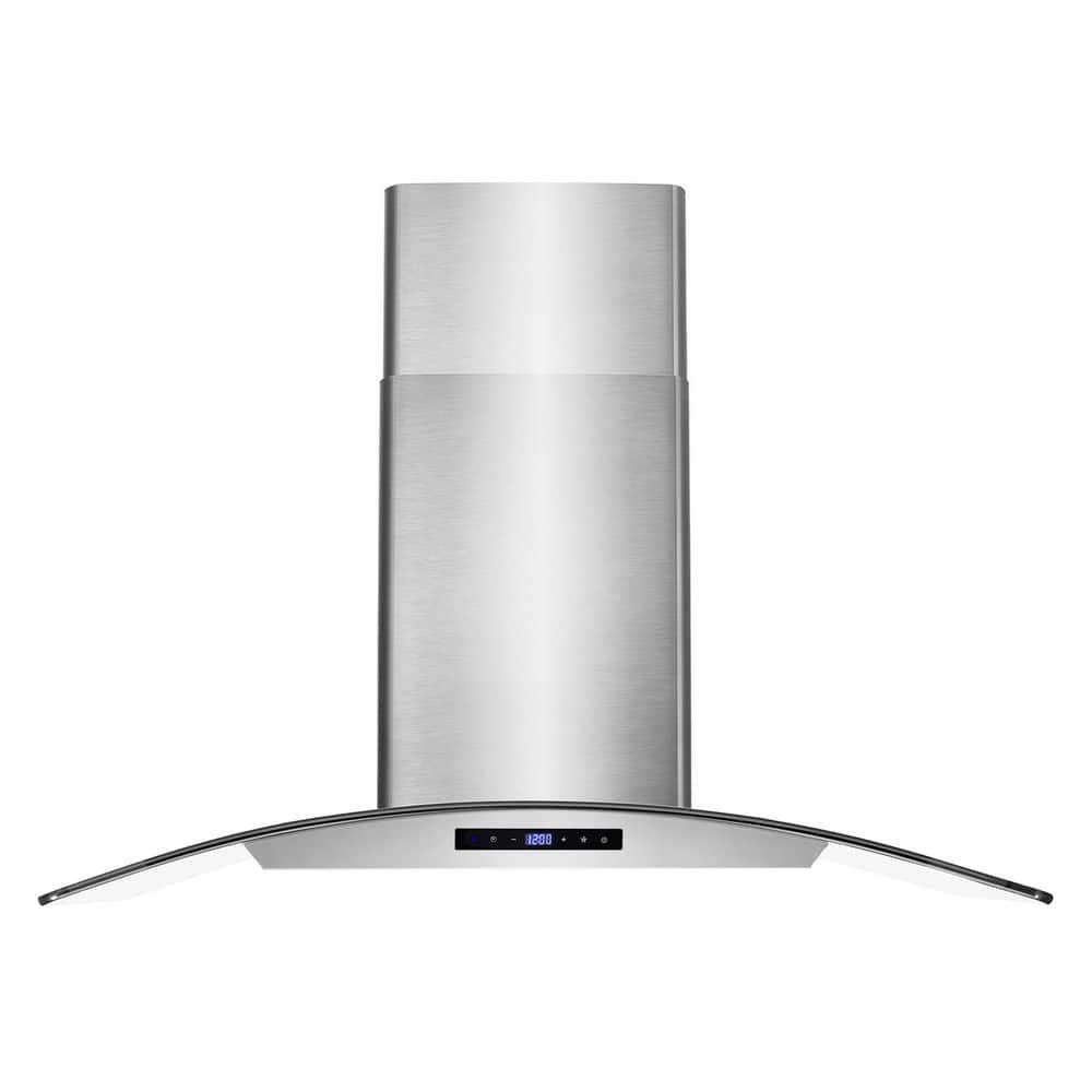 36 in. Vista Collection Ductless Wall Mount Range Hood, Touch Controls, LED Lights, Stainless Steel