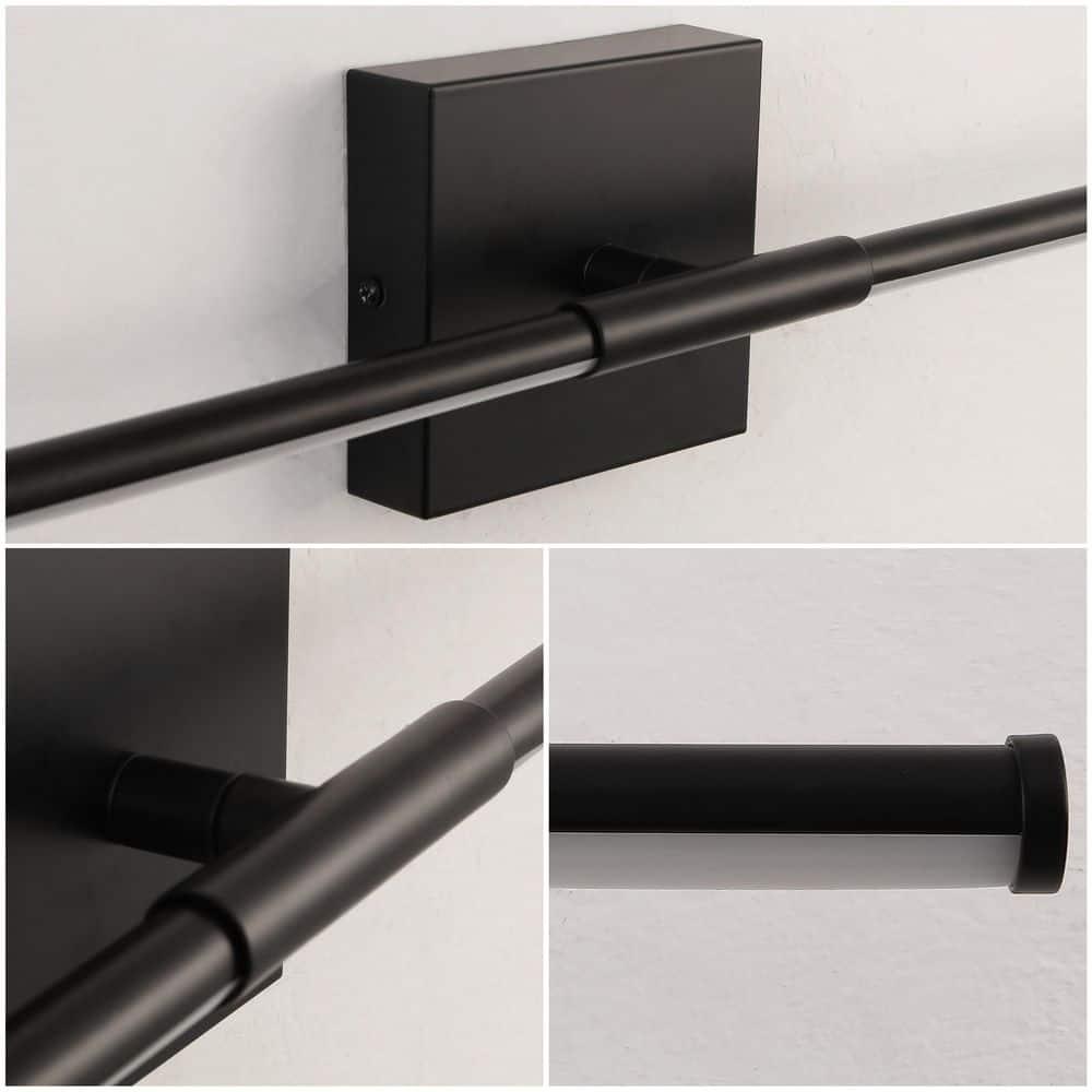 Makena 28" Dimmable Integrated LED Modern Metal Wall Sconce, Black