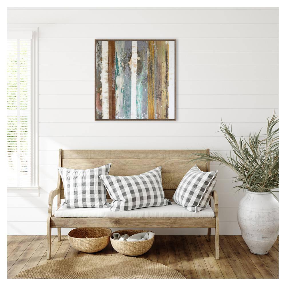 Amanti Art 30"x30" Textured Grain IV by Erin McGee Ferrell Framed Canvas Wall Art Print