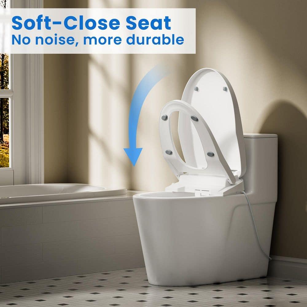 Casta Diva CD-Y020 Bidet Toilet Combo, Heated Seat, Warm Dryer, 1.0/1.6 GPF Power Dual Flush and MAP 1000g