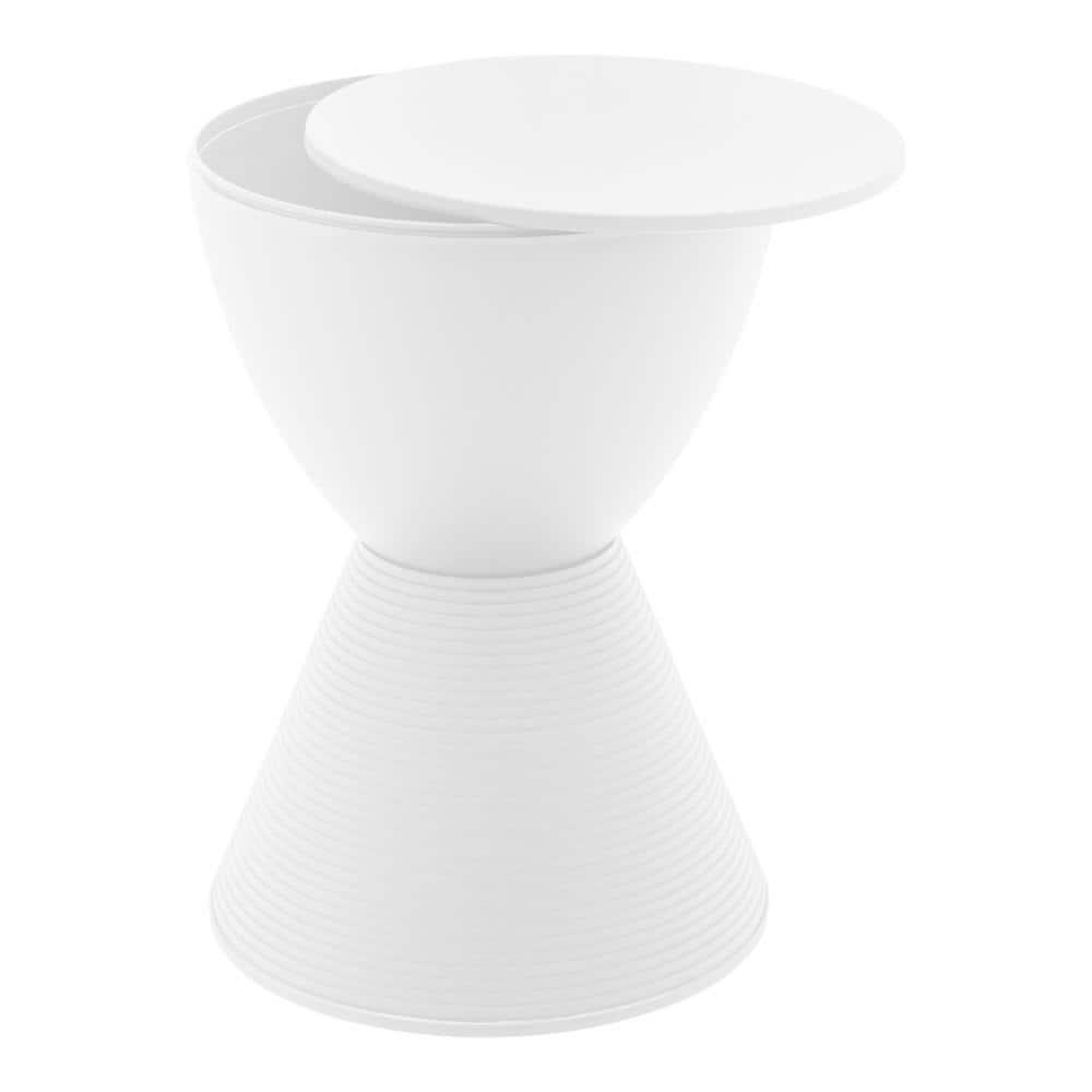 LeisureMod Boyd Modern Round Plastic Side Table