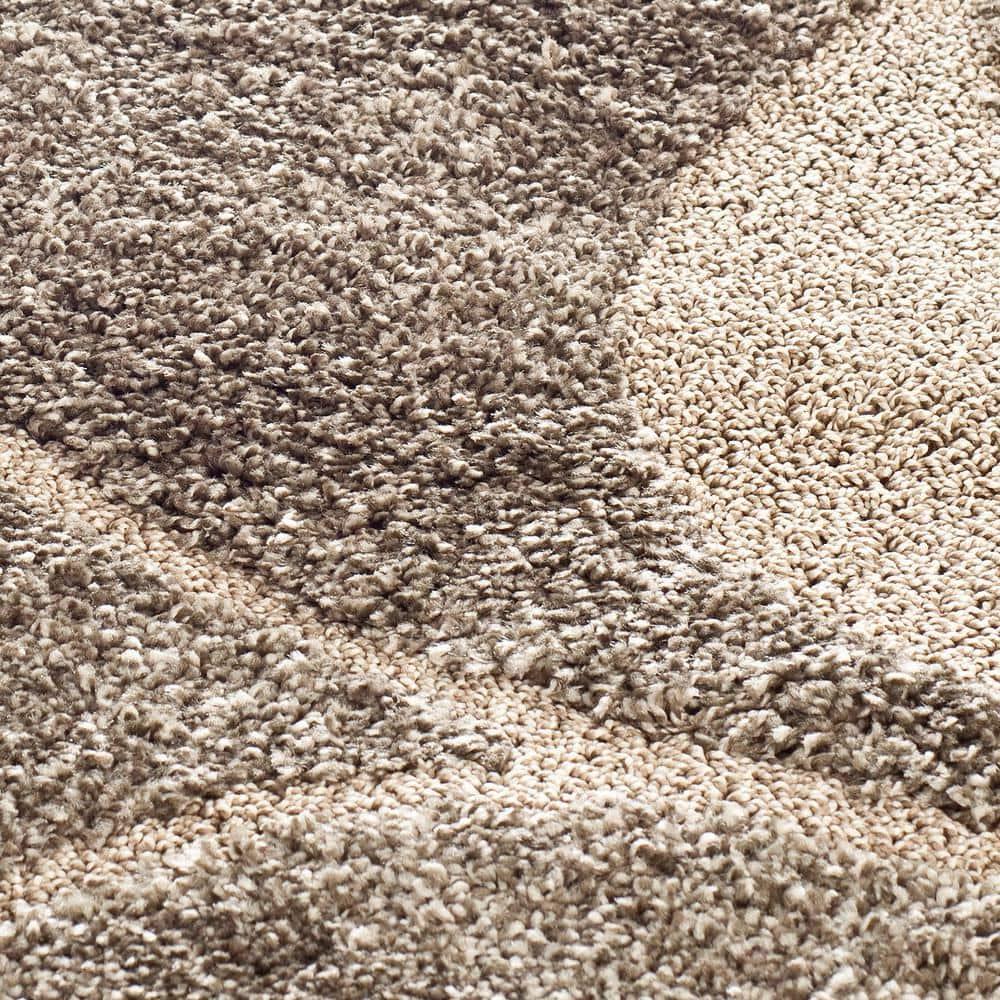 Florida Shag SG459 Power Loomed Indoor Runner Rug - Smoke/Beige - 2'3"x8' - Safavieh