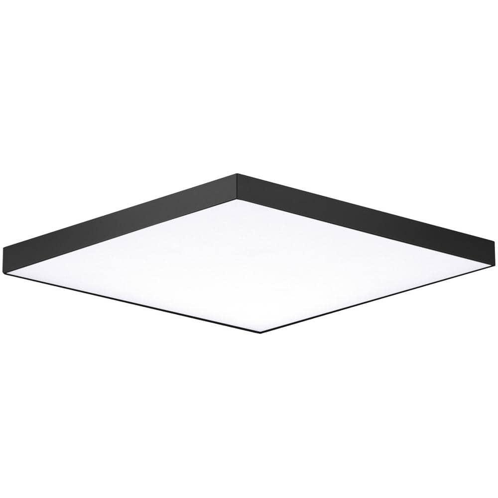 57675WTBK-Maxim Lighting-Trim - 15 Inch 25W 1 LED Square Flush Mount-Black Finish