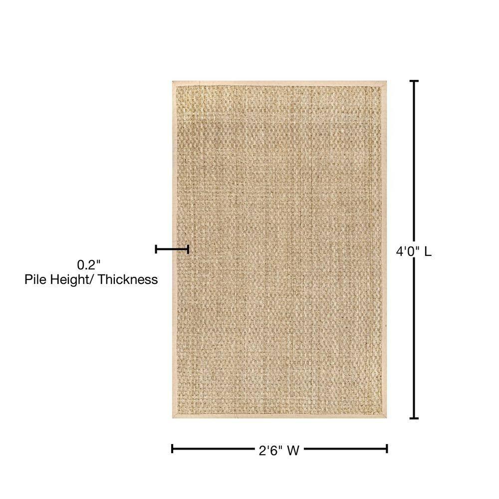 Nuloom Hesse Checker Weave Seagrass Indoor Area Rug, 2' 6" x 4', Natural