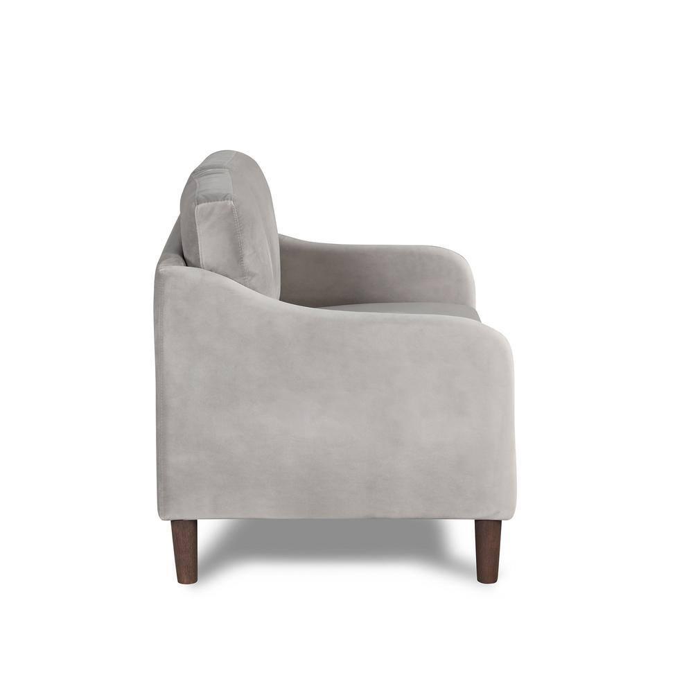 Furniture of America Litt Upholstered Fabric Gray Loveseat with Cushions