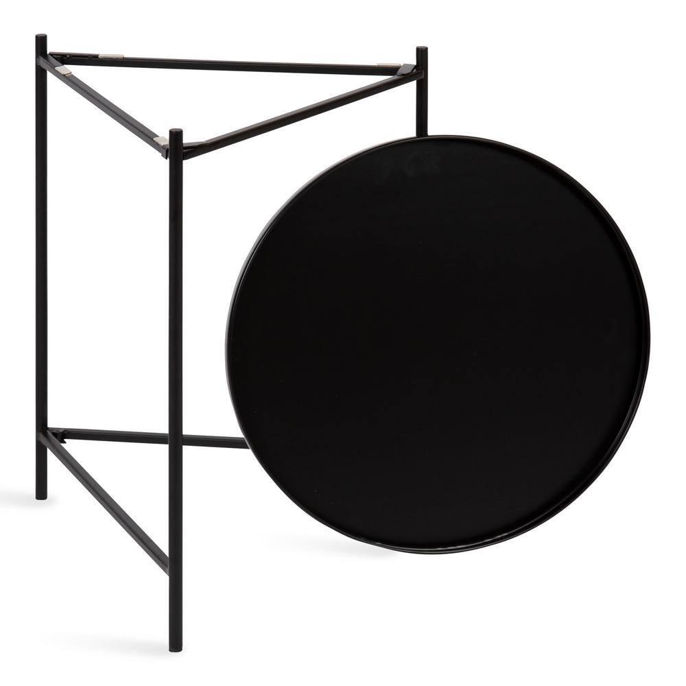 Ulani Modern Round Nesting Tables with Mango Wood and Metal Frame