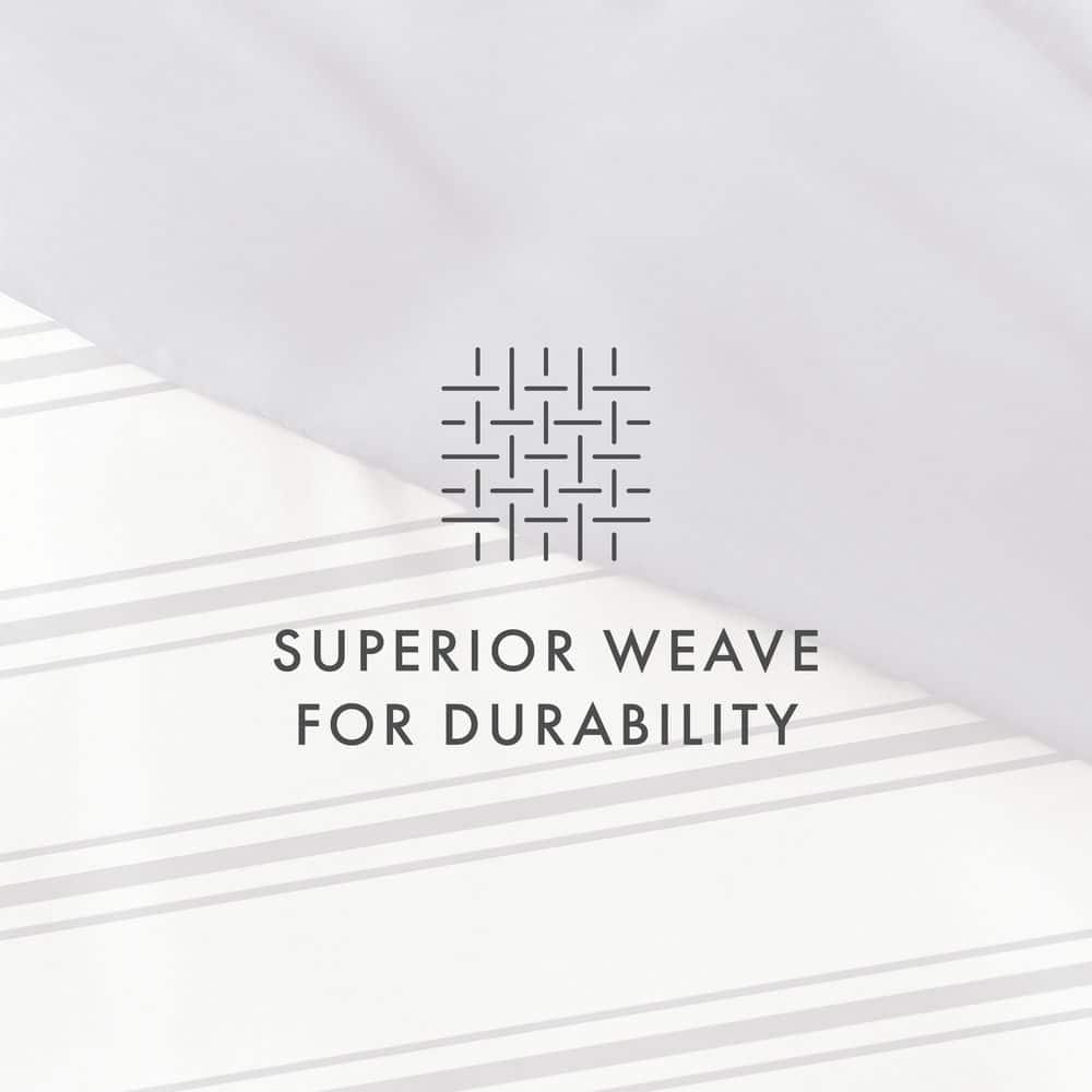 Comfort Canopy - 3 Piece Navy Desert Stripe Microfiber Duvet Cover Set with Shams for Queen Beds