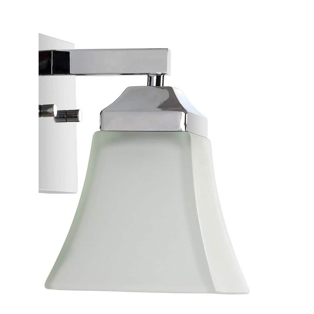 Staunton Chrome Polished 7.75" LED Vanity Light with Frosted Glass Shade