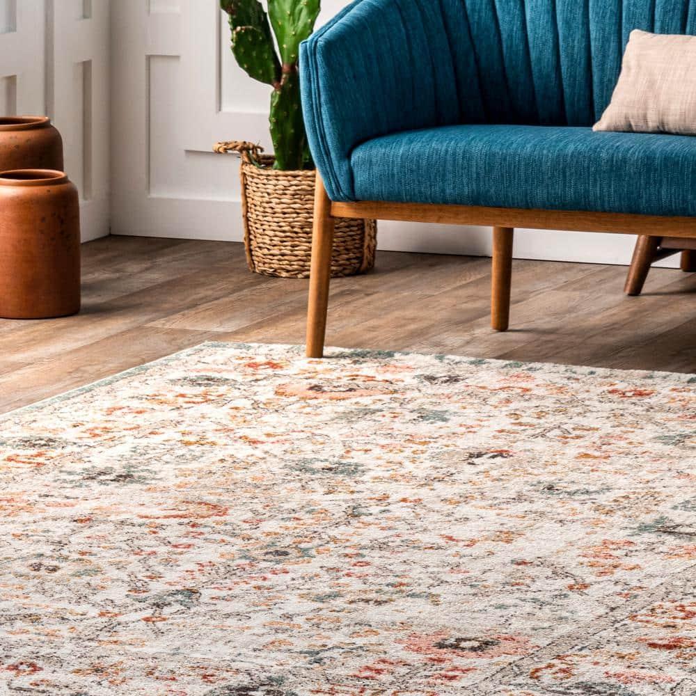 Nuloom Lenore Floral & Paisley 7x9 Indoor Area Rug for Living Room Bedroom Dining Room Kitchen, Beige/Multicolor