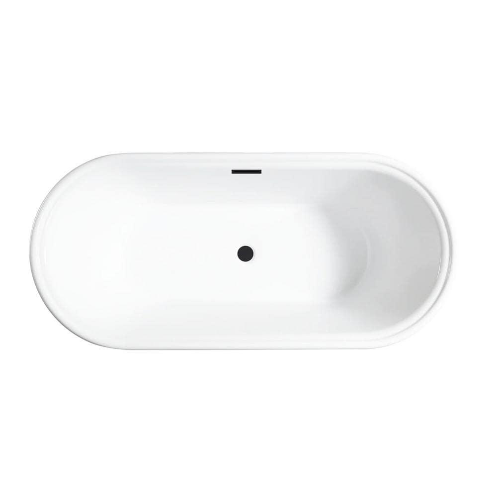 Athena 67" x 31" Freestanding Soaking Acrylic Bathtub