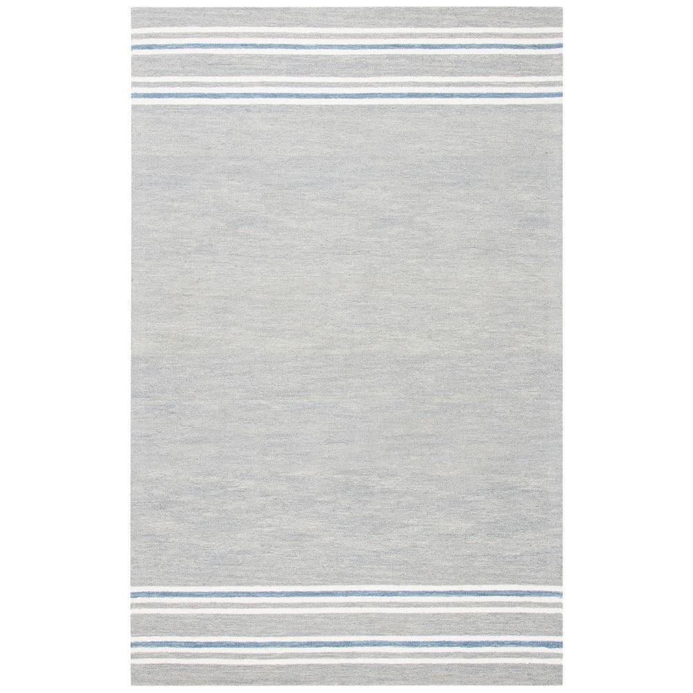 SAFAVIEH Metro Shelby Striped Area Rug, Grey/Blue, 5' x 8'