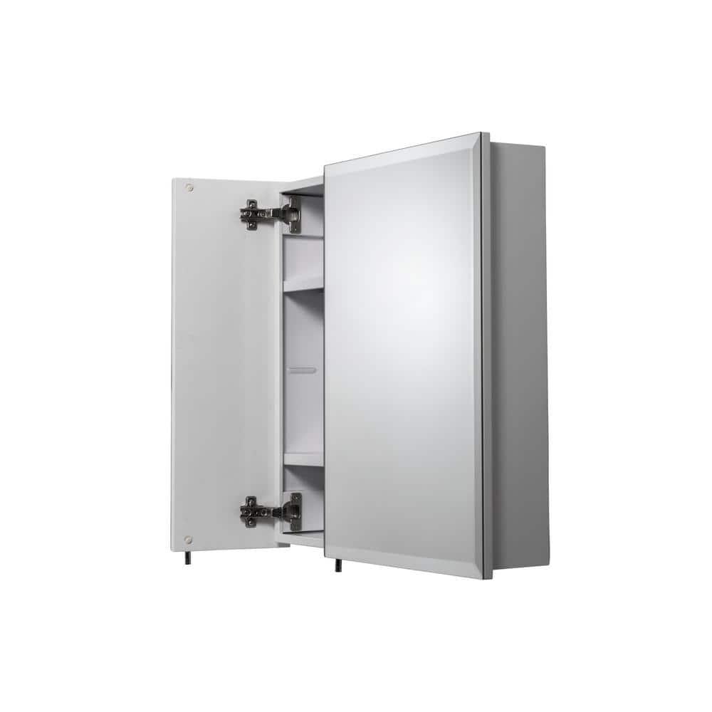 Croydex Wellington Double Door Aluminium Bathroom Medicine Cabinet in White (24x24in)