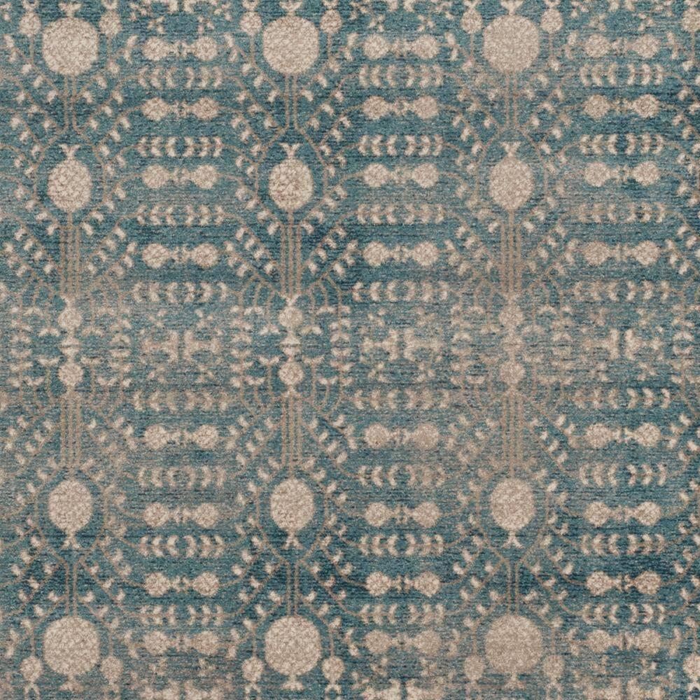 Sofia Blue and Beige 9' x 12' Synthetic Rectangular Area Rug
