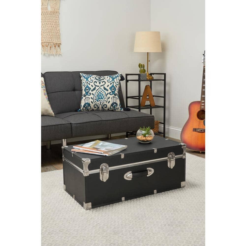 Seward Trunk 30" Storage Trunk, Black