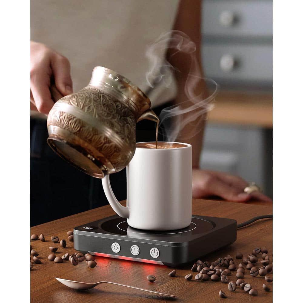 Mug Warmer - 36W Coffee Mug Warmer for Desk with Temperature Display, 2-12Hrs Auto Shut Off, Smart Candle Warmer - Ideal Coffee Gifts Accessories Keep Beverages Coffee Warmer (Wood) (Wood)