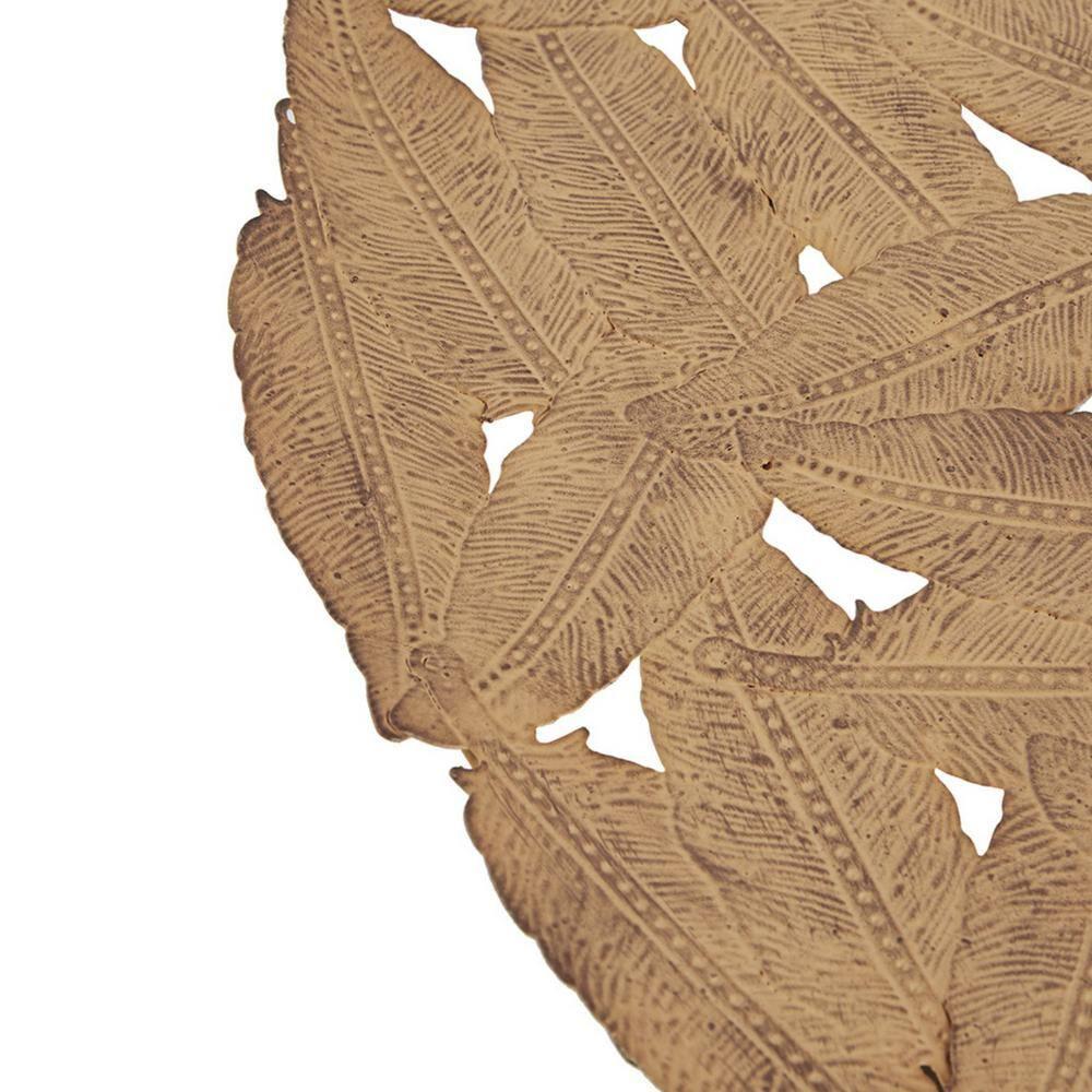 Latitude Run® Textured Feather 3-Piece Metal Disc Wall Decor Set