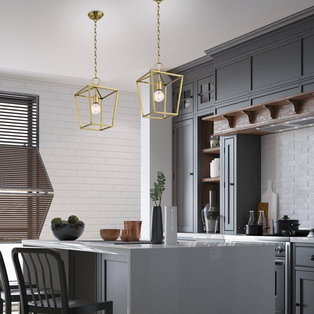 10 Sq. inch 1 Light Convertible Lantern Pendant Lighting Fixture